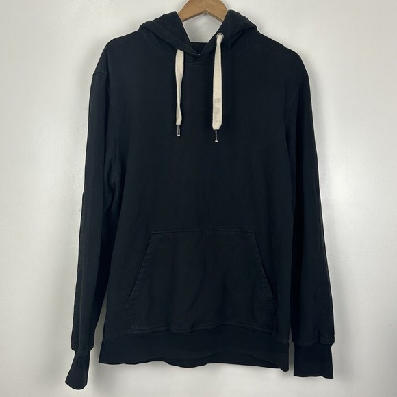 Buck Mason Other - Buck Mason Bushed Loopback Hooded Sweatshirt Large Black French Terry Soft